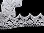 Cotton bobbin lace 75186, width 52 mm, white - 3/4