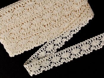 Cotton bobbin lace 75187, width 32 mm, ecru - 3