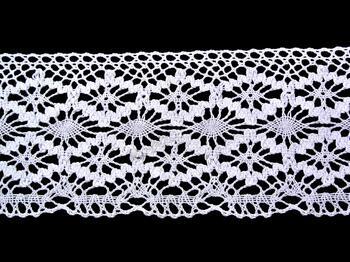 Cotton bobbin lace 75188, width 100 mm, white - 3