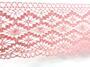 Cotton bobbin lace 75188, width 100 mm, pink - 3/4