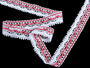 Bobbin lace No. 75202 white/light red | 30 m - 3/3