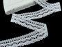 Linen bobbin lace 75202, width 30 mm, cream - 3/4