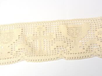 Cotton bobbin lace 75204, width 100 mm, ecru - 3