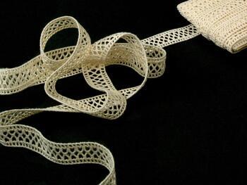 Cotton bobbin lace insert 75205, width 27 mm, ecru - 3