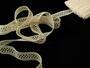 Cotton bobbin lace insert 75205, width 27 mm, ecru - 3/5