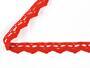Cotton bobbin lace 75207, width 14 mm, red - 3/3