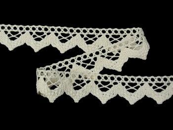 Cotton bobbin lace 75220, width 33 mm, ecru - 3