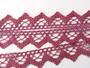Cotton bobbin lace 75220, width 33 mm, pink - 3/3