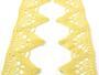 Cotton bobbin lace 75221, width 65 mm, light yellow - 3/4