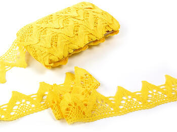 Bobbin lace No. 75221 yellow | 30 m - 3