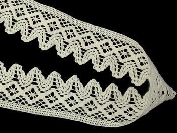 Cotton bobbin lace 75222, width 46 mm, ecru - 3