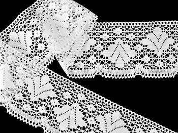 Cotton bobbin lace 75224, width 100 mm, white - 3