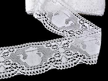 Cotton bobbin lace 75226, width 108 mm, white - 3