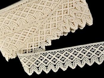 Cotton bobbin lace 75234, width 54 mm, ecru - 3