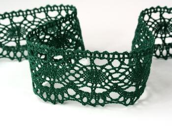 Cotton bobbin lace 75238, width 51 mm, green - 3