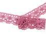 Cotton bobbin lace 75238, width 51 mm, pink - 3/4
