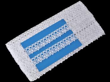 Cotton bobbin lace 75239, width 19 mm, white - 3