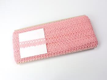 Cotton bobbin lace 75239, width 19 mm, pink - 3