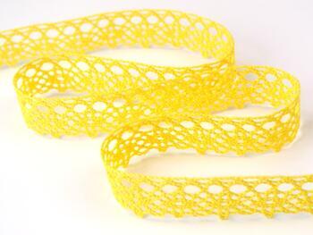 Cotton bobbin lace 75239, width 19 mm, yellow - 3