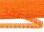 Cotton bobbin lace 75239, width 19 mm, rich orange - 3/4