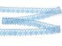 Cotton bobbin lace 75239, width 19 mm, light blue - 3/5