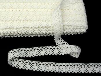 Acryl bobbin lace 75239, width 19 mm, 100% acryl, white - 3