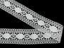 Cotton bobbin lace insert 75249, width 48 mm, white - 3/4
