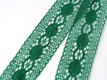 Cotton bobbin lace insert 75249, width 48 mm, light green - 3