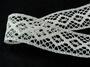 Linen bobbin lace insert 75250, width 31 mm, 100% linen bleached - 3/4