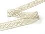 Linen bobbin lace insert 75250, width 33 mm, 100% linen natural - 3/4