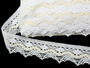 Cotton bobbin lace 75251, width 50 mm, white/ecru - 3/3