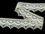 Cotton bobbin lace 75251, width 50 mm, ecru/white - 3/4