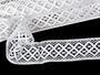 Cotton bobbin lace insert 75252, width 45 mm, white - 3/4