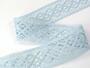 Cotton bobbin lace insert 75252, width 45 mm, light blue - 3/4