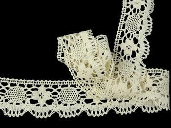 Cotton bobbin lace 75253, width 50 mm, ecru - 3