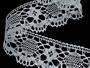 Linen bobbin lace 75253, width 50 mm, 100% linen bleached - 3/5