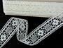 Linen bobbin lace insert 75254, width 48 mm, 100% linen bleached - 3/4