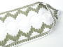 Bobbin lace No. 75256 white/dark linen | 30 m - 3/4