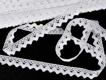 Cotton bobbin lace 75259, width 17 mm, white - 3