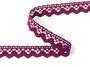 Cotton bobbin lace 75259, width 17 mm, violet - 3/4