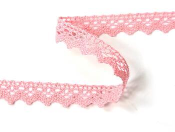 Cotton bobbin lace 75259, width 17 mm, pink - 3