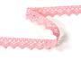 Cotton bobbin lace 75259, width 17 mm, pink - 3/5