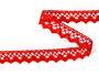 Cotton bobbin lace 75259, width 17 mm, red - 3/5