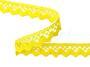 Cotton bobbin lace 75259, width 17 mm, yellow - 3/5