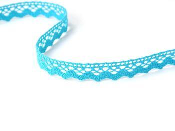 Cotton bobbin lace 75259, width 17 mm, turquoise - 3
