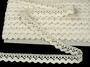 Cotton bobbin lace 75260, width 22 mm, ecru - 3/4
