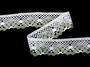 Bobbin lace No. 75261 white/dark linen | 30 m - 3/5