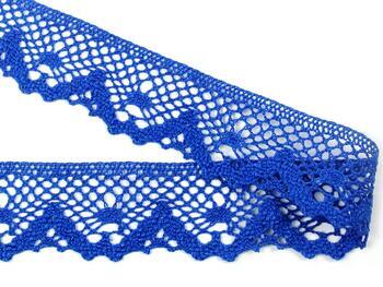 Cotton bobbin lace 75261, width 40 mm, royal blue - 3