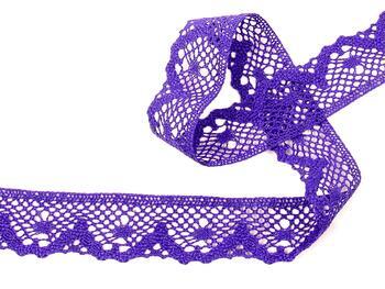 Cotton bobbin lace 75261, width 40 mm, purple - 3