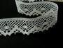 Linen bobbin lace 75261, width 40 mm, 100% linen bleached - 3/4